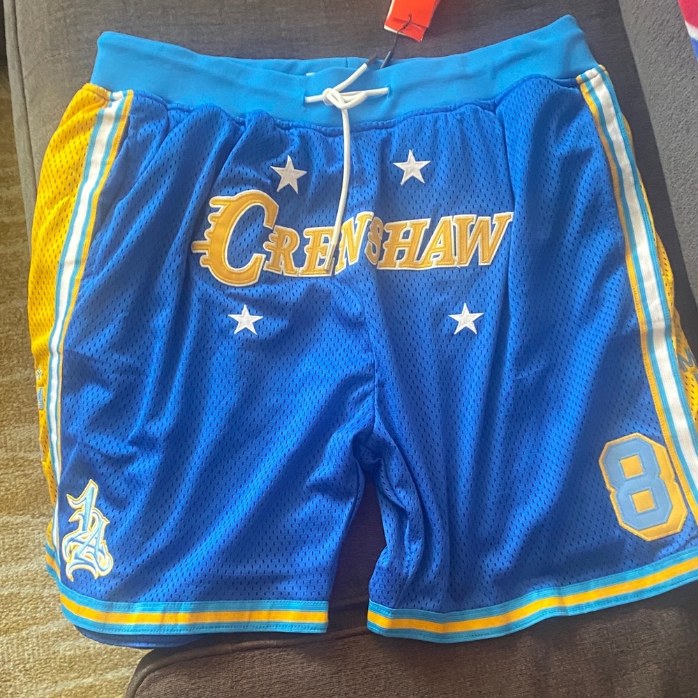 Crenshaw Blue and Gold Athletic Shorts